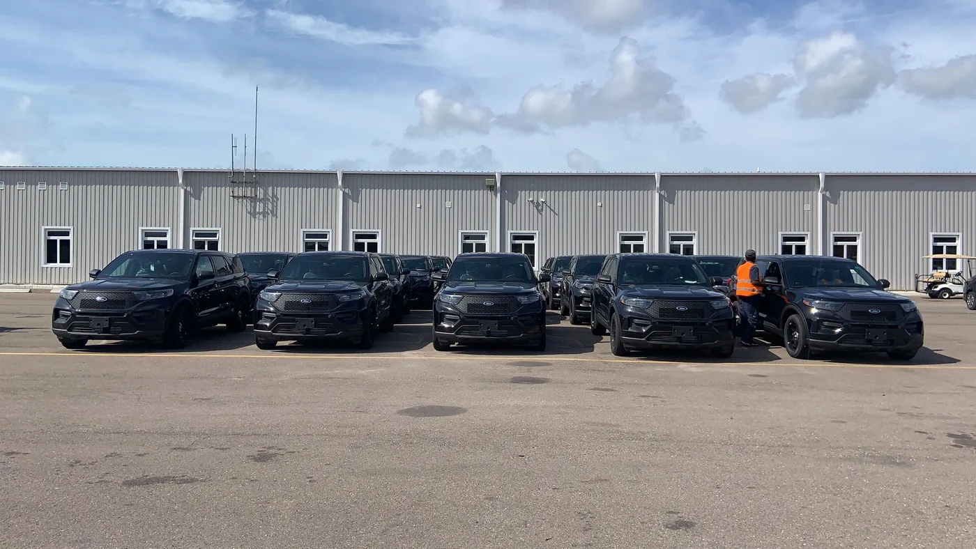 Ford Explorer fleet cleared and delivered by PCL for the US Embassy donation to the RBPF